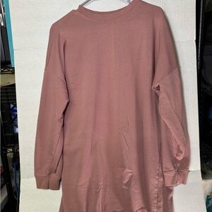 Missguided Pink Oversized Sweatshirt Dress Long Sleeve Crewneck Women’s US 4